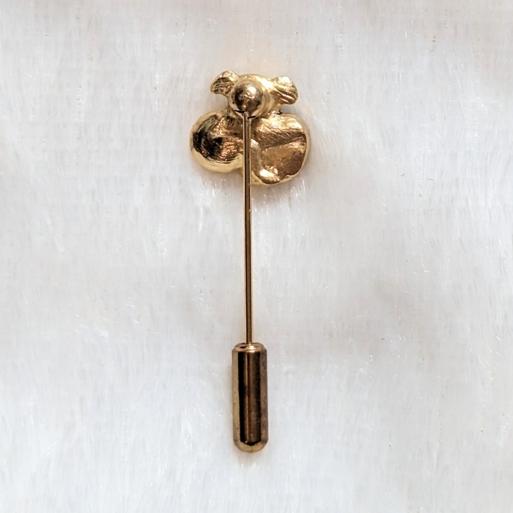 Koala Black Opal Gold Stick Pin Brooch - Picture 4 of 4